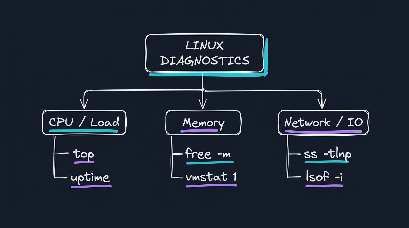 Linux Diagnostics Systems Commands Hierarchy